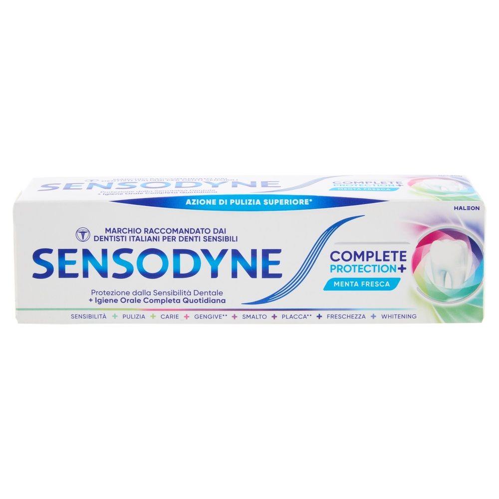 Sensodyne Dentifricio Complete Protection + Denti Sensibili Gengive Sane Alito Fresco 75 ml